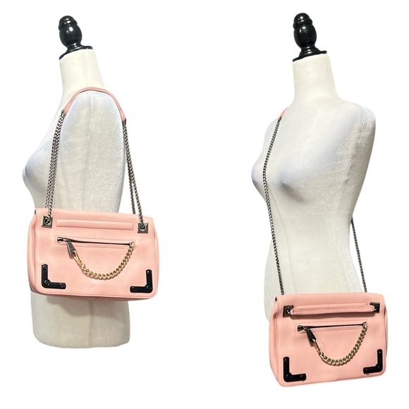 Furla Handbags - FURLA Diana Leather Chain Strap Bag in Pink